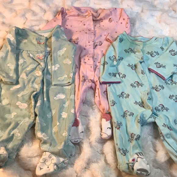 Carter’s Onesies Baby Girl Animals Pink TealPink Bundle | Size - 0-3 Months - Picture 2 of 16